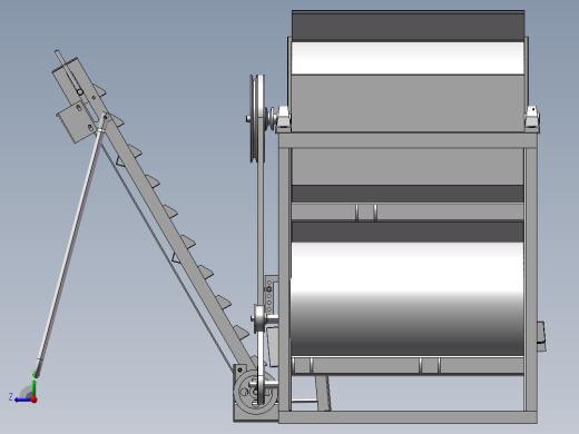 花生摘果机（全参数化设计）PROE右视缩略图