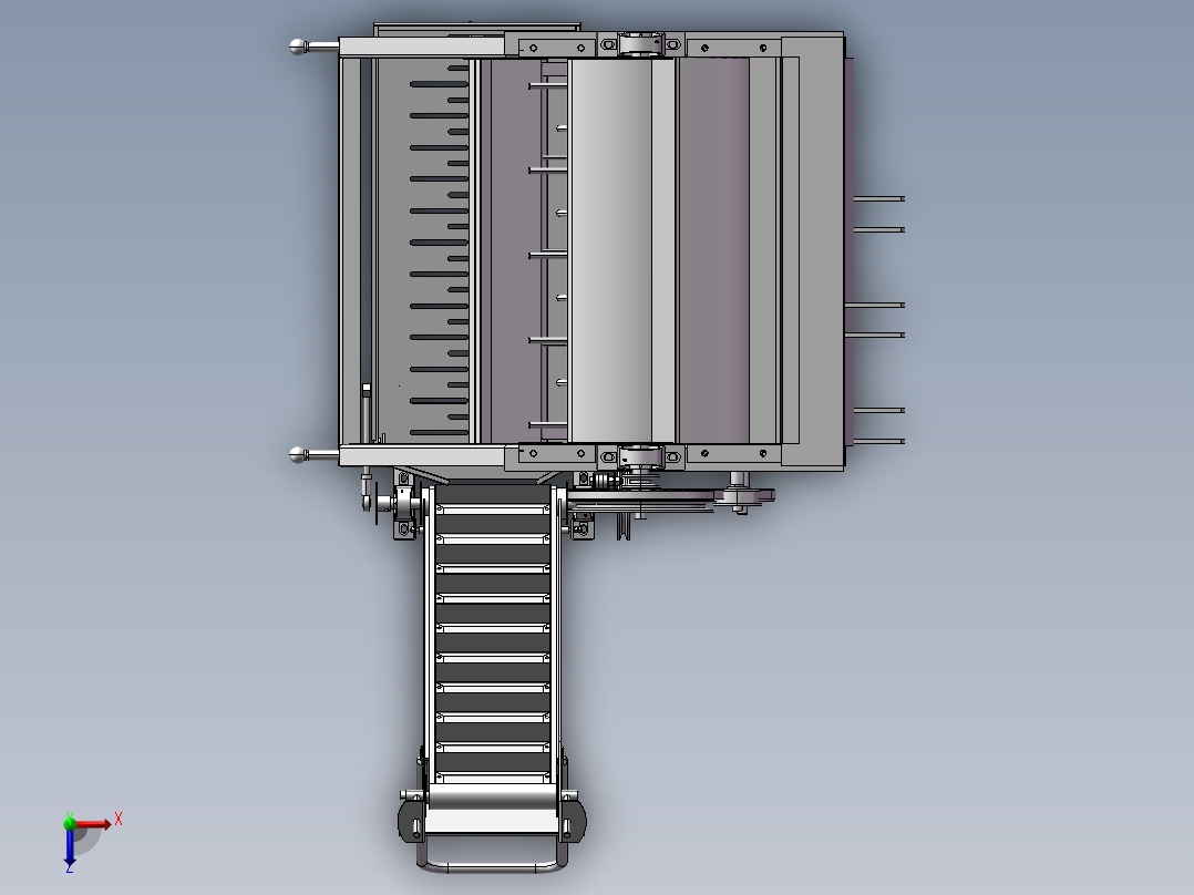 花生摘果机（全参数化设计）PROE俯视图