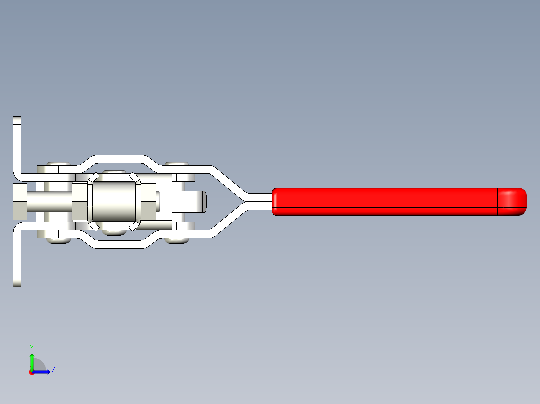 垂直式夾鉗SSP(M)-3D多系列多零件图纸模型左视图