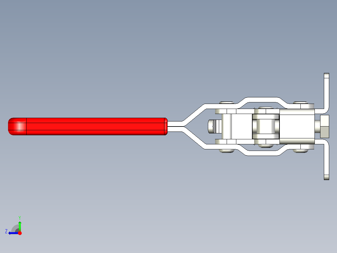 垂直式夾鉗SSP(M)-3D多系列多零件图纸模型右视图