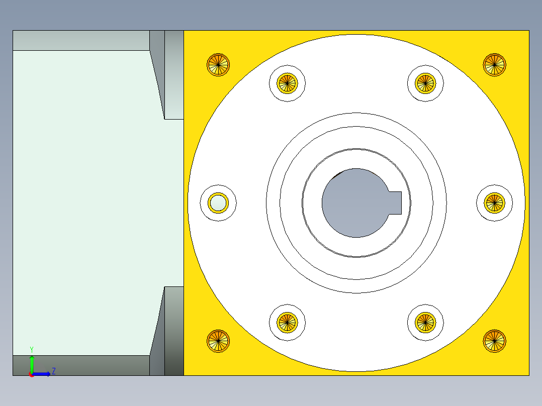 换向器PW90双孔-1 19-70-90-M6.stp左视图