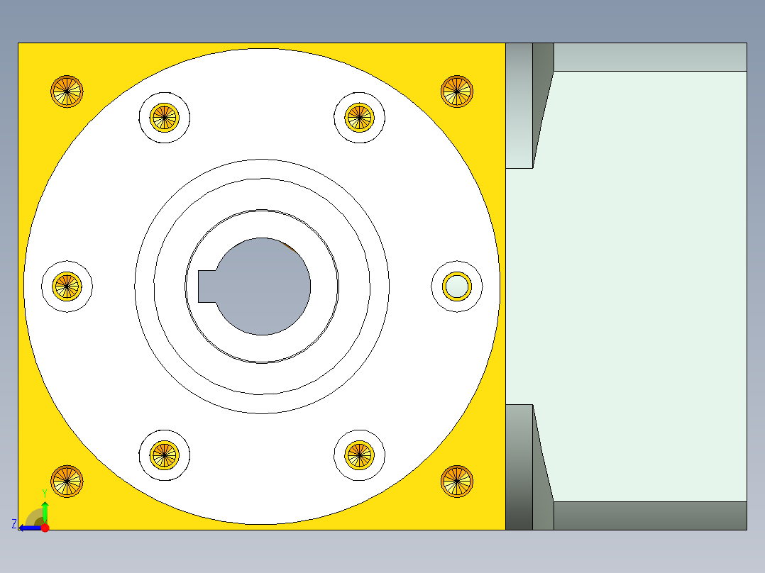换向器PW90双孔-1 19-70-90-M6.stp右视图