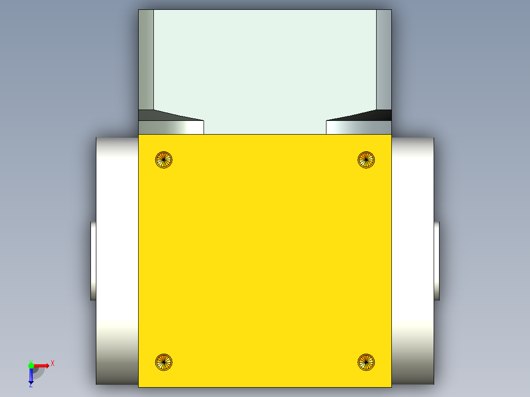 换向器PW90双孔-1 19-70-90-M6.stp俯视图