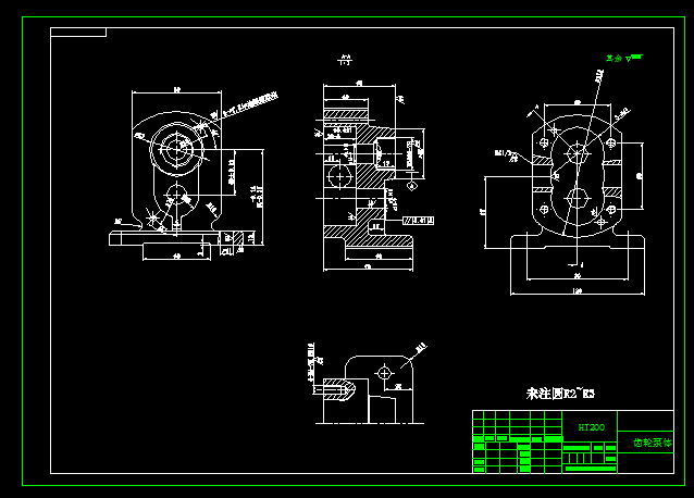 齿轮泵体机械加工工艺及3套工装夹具设计【镗大连孔+钻2杠孔+铣45端面】【14张CAD图纸+文档】