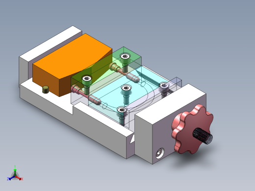 圆球压紧机构正等轴测缩略图