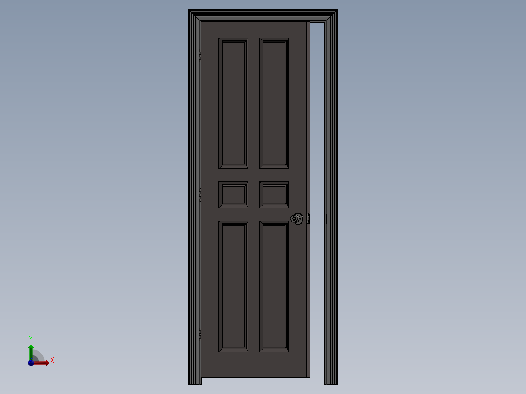 内门（左、右）前视图