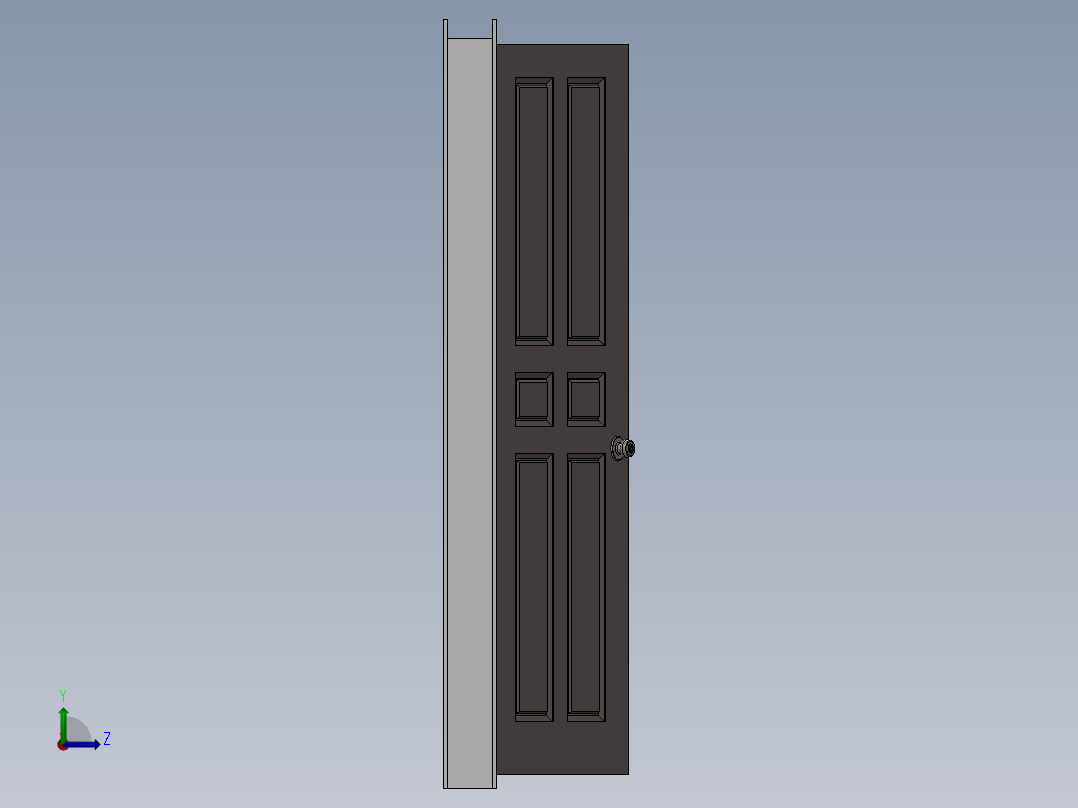 内门（左、右）左视图