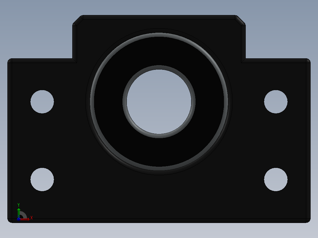 BF轴承块前视图