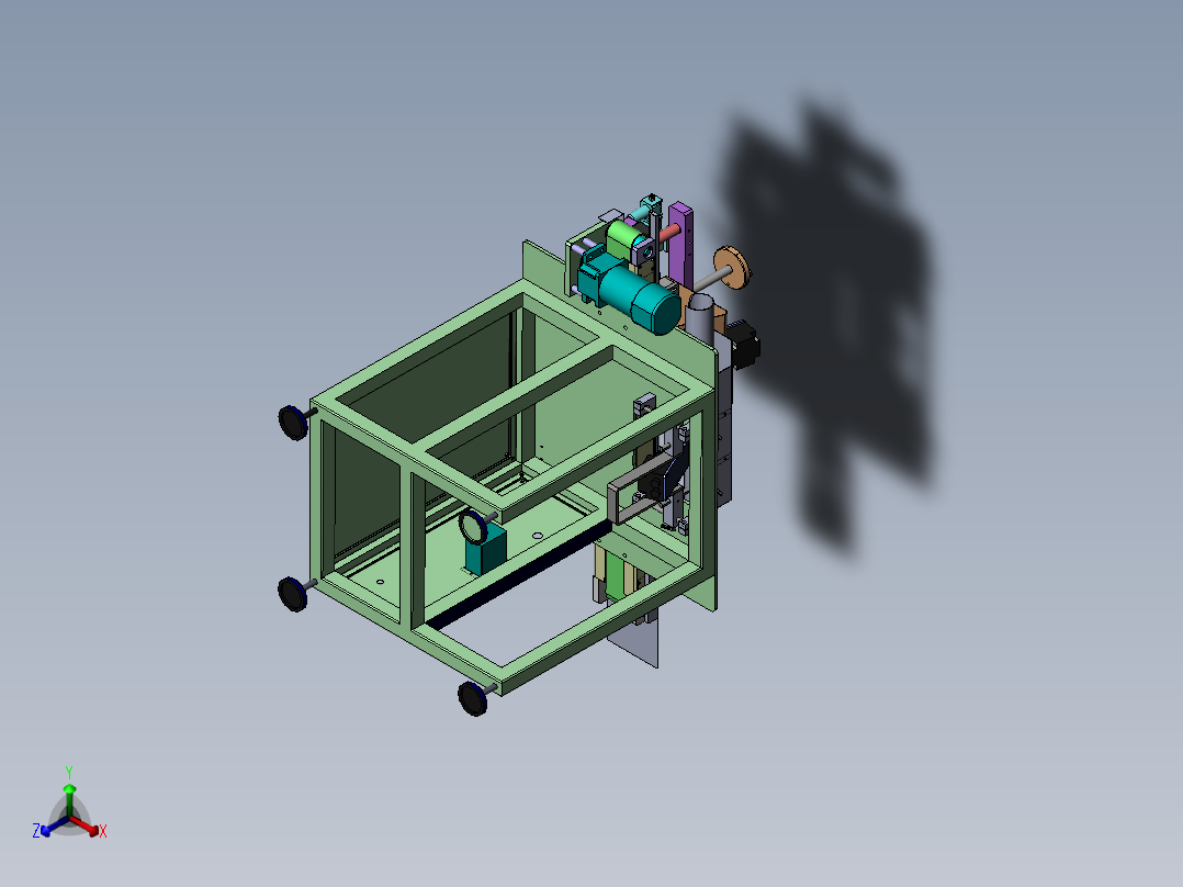 定子自动吹热缩管机sw18可编辑正等轴测图