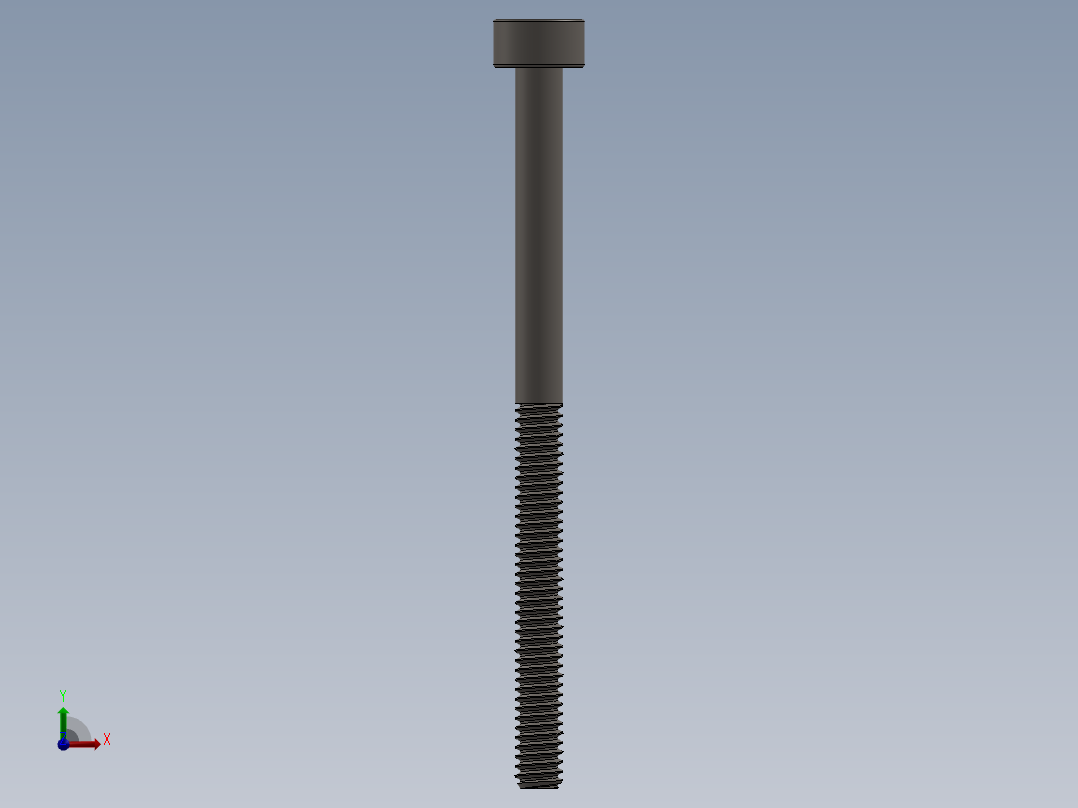 Screw_DIN_912_M2x30_A2.SLDPRT公制内六角螺钉前视图