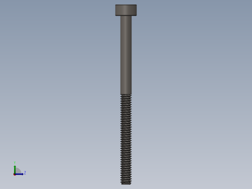 Screw_DIN_912_M2x30_A2.SLDPRT公制内六角螺钉左视缩略图