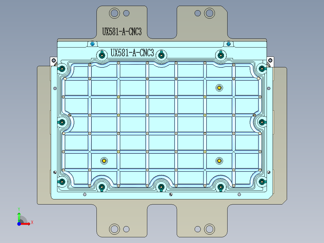 UX581-A-笔记本CNC工装夹具三维模型CNC3-190110前视图