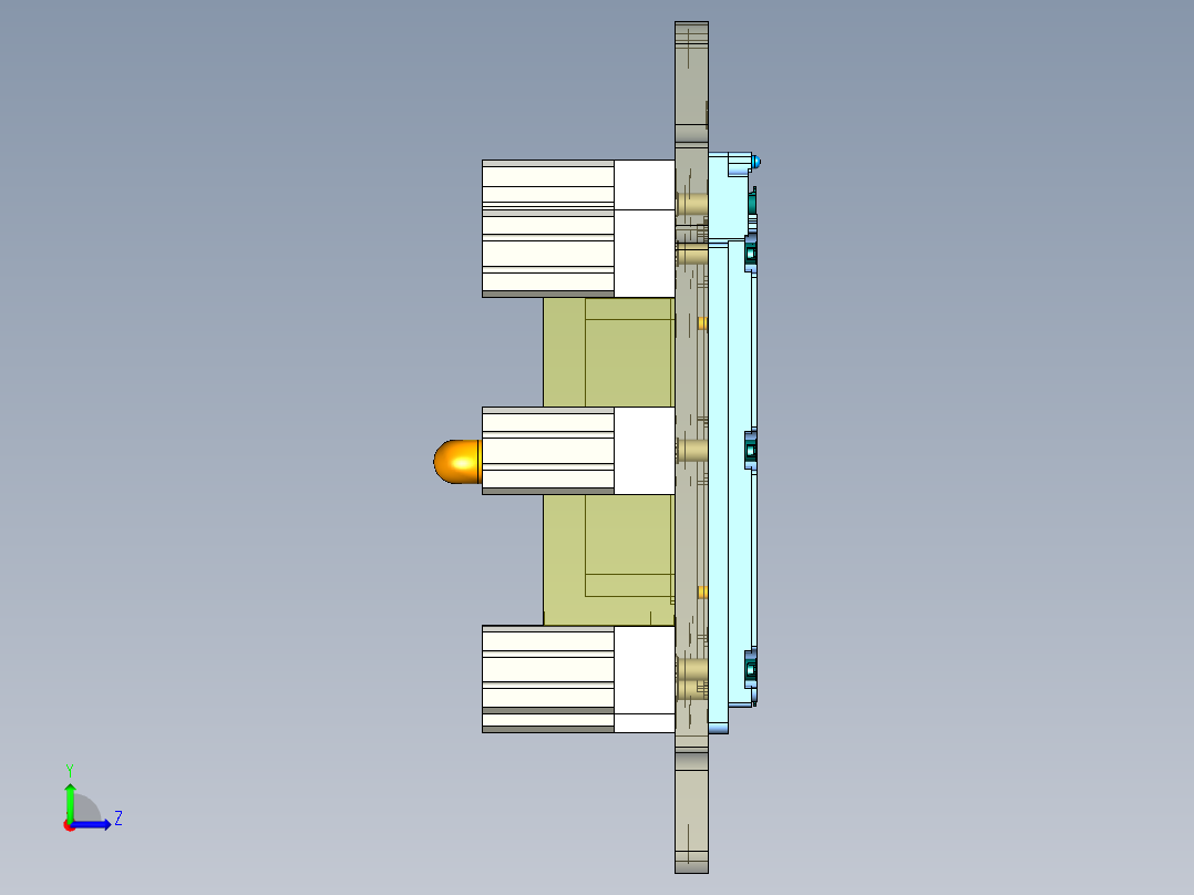 UX581-A-笔记本CNC工装夹具三维模型CNC3-190110左视图