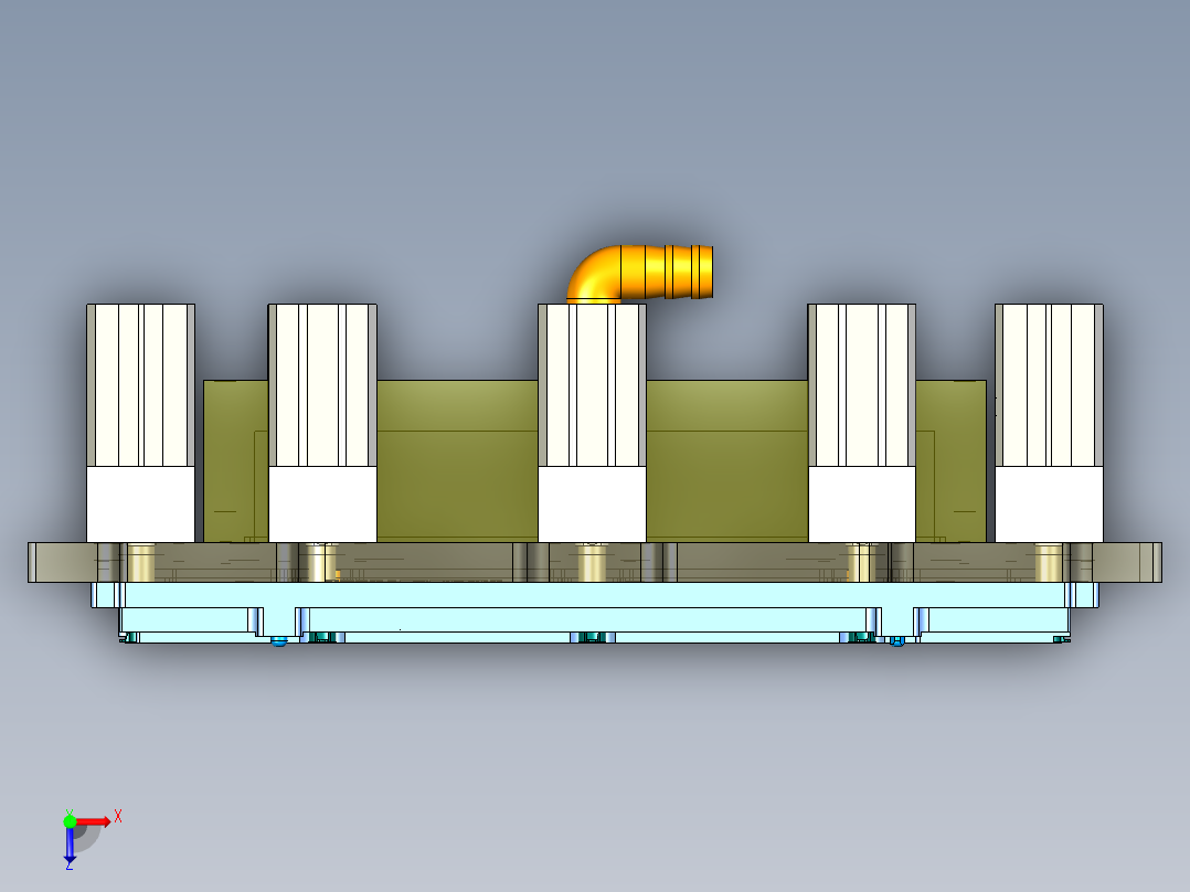 UX581-A-笔记本CNC工装夹具三维模型CNC3-190110俯视图