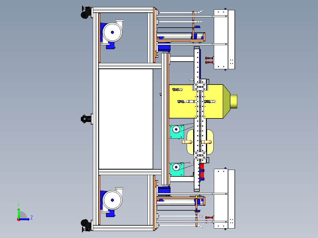 薄片自动清洗机（洗净机）左视图