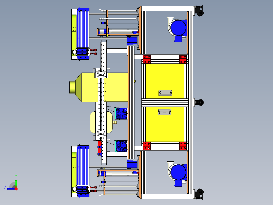 薄片自动清洗机（洗净机）右视图