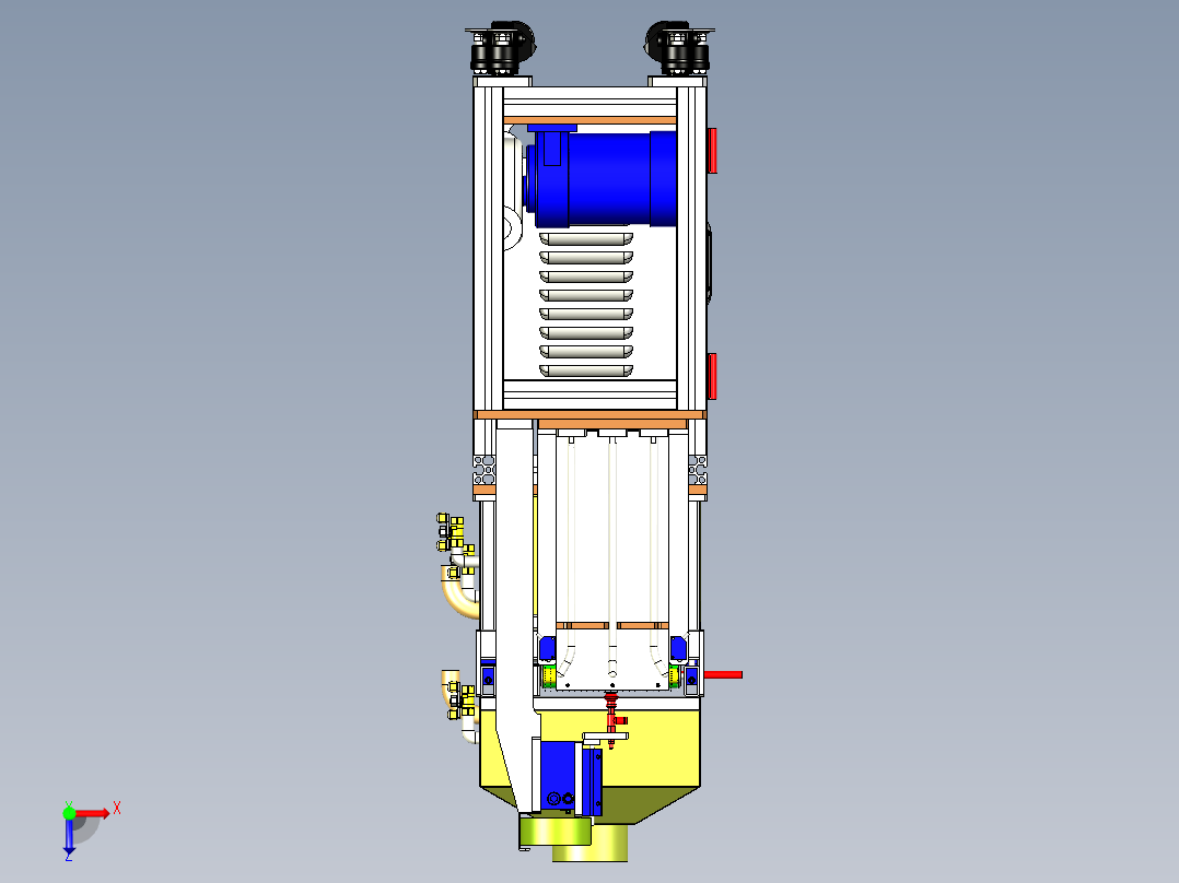 薄片自动清洗机（洗净机）俯视图