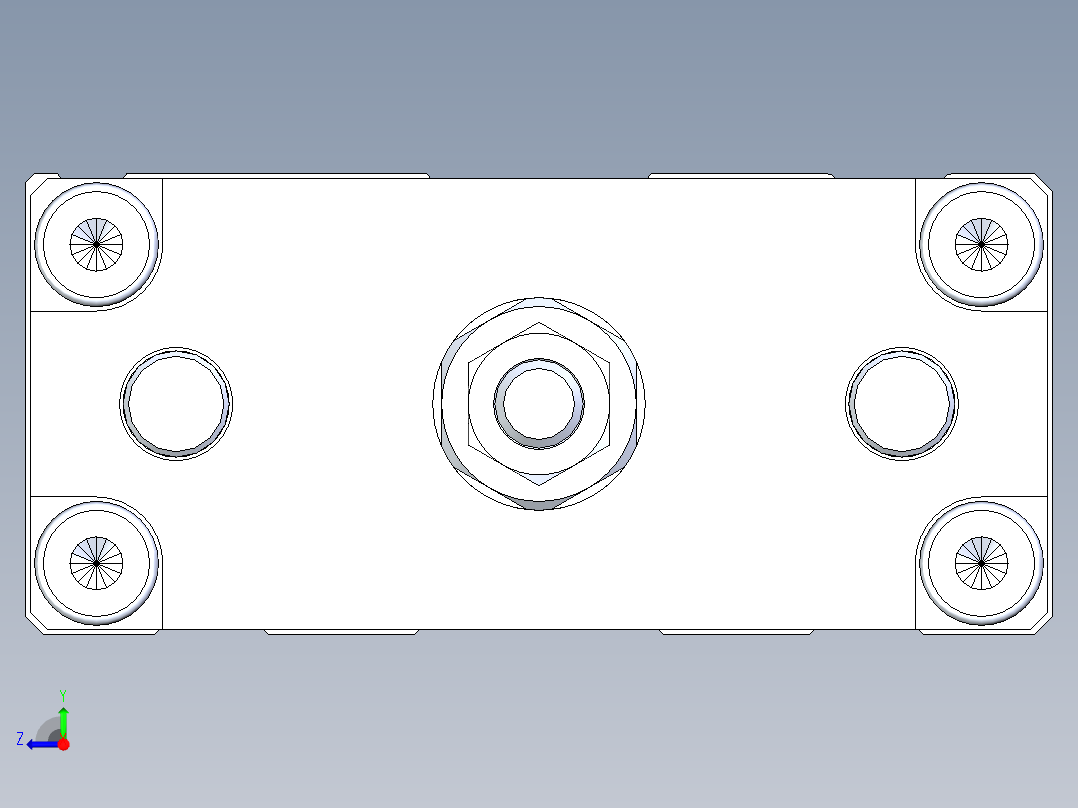 AIRTAC_TCLJ12x20-10气缸模型右视图
