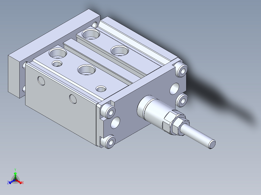 AIRTAC_TCLJ12x20-10气缸模型正等轴测图