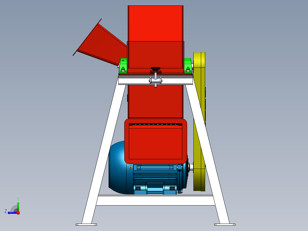 破碎机、木材破碎机右视图