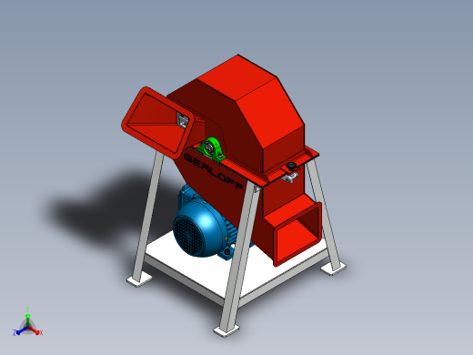 破碎机、木材破碎机正等轴测缩略图