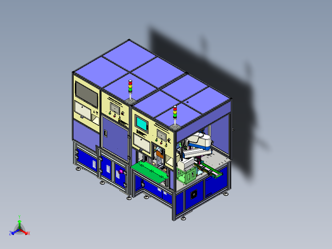 Cell线自动焊接机正等轴测图