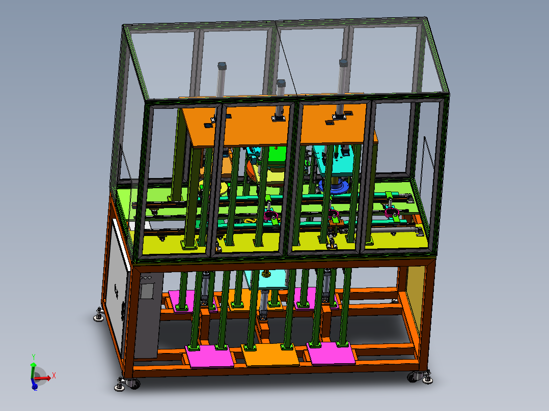 四工位电机定子绕线槽加工打点设备
