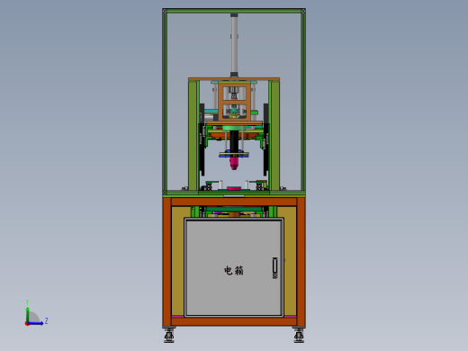 四工位电机定子绕线槽加工打点设备左视缩略图