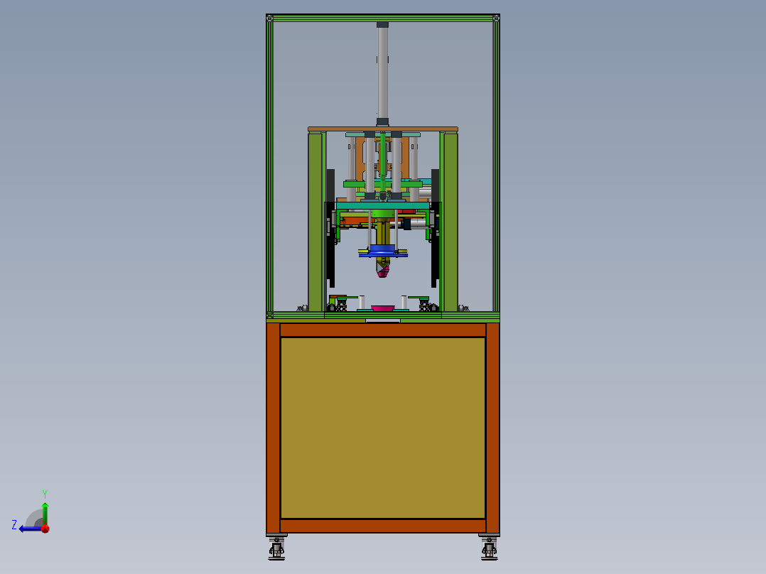 四工位电机定子绕线槽加工打点设备右视图