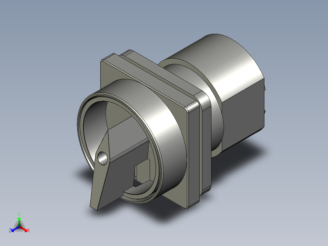 转换开关LW26-20正等轴测图