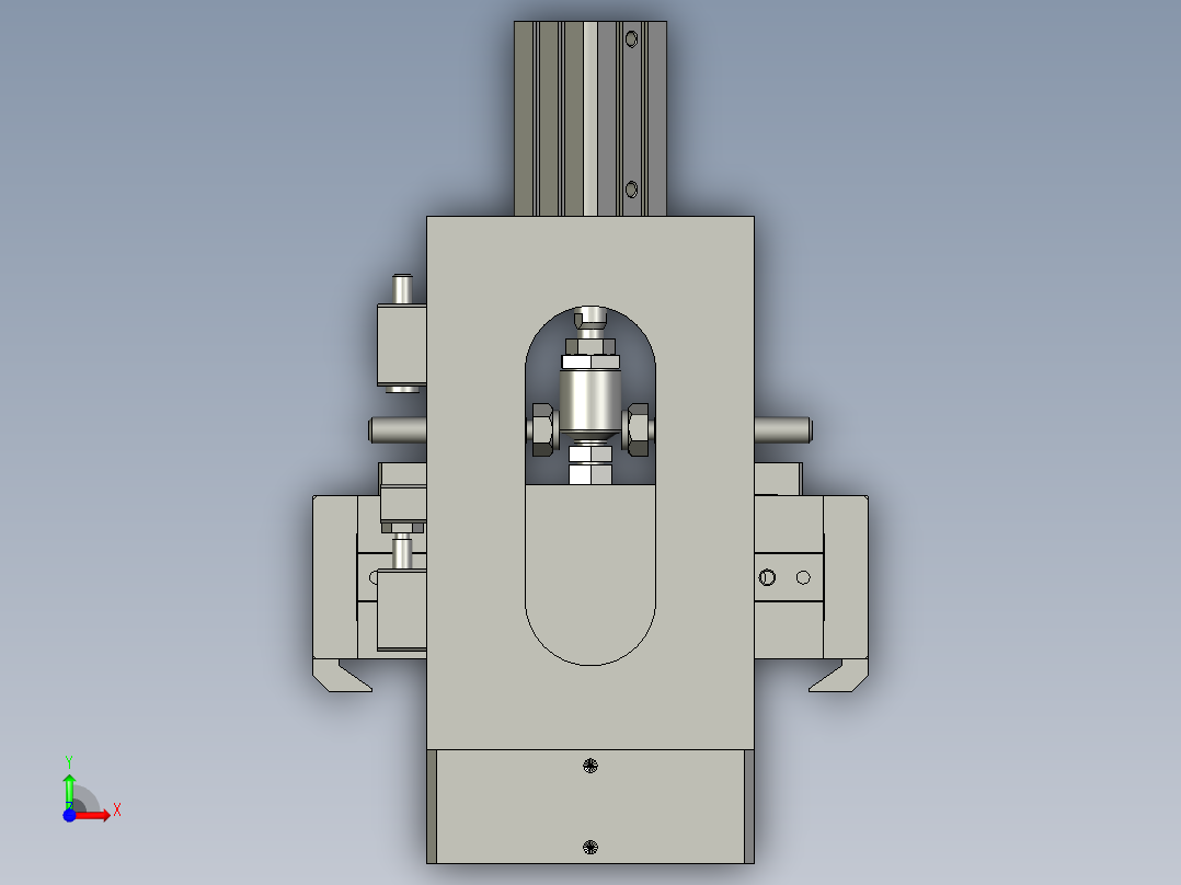 平移机构组件前视图