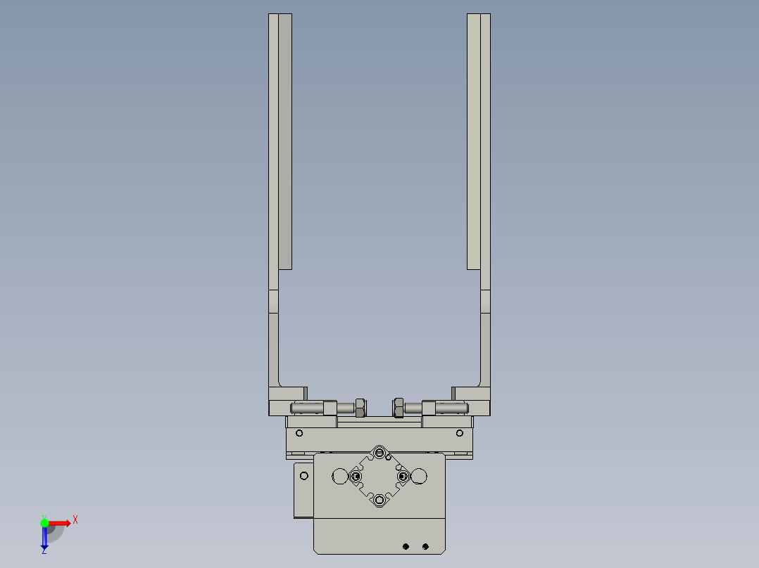平移机构组件俯视图