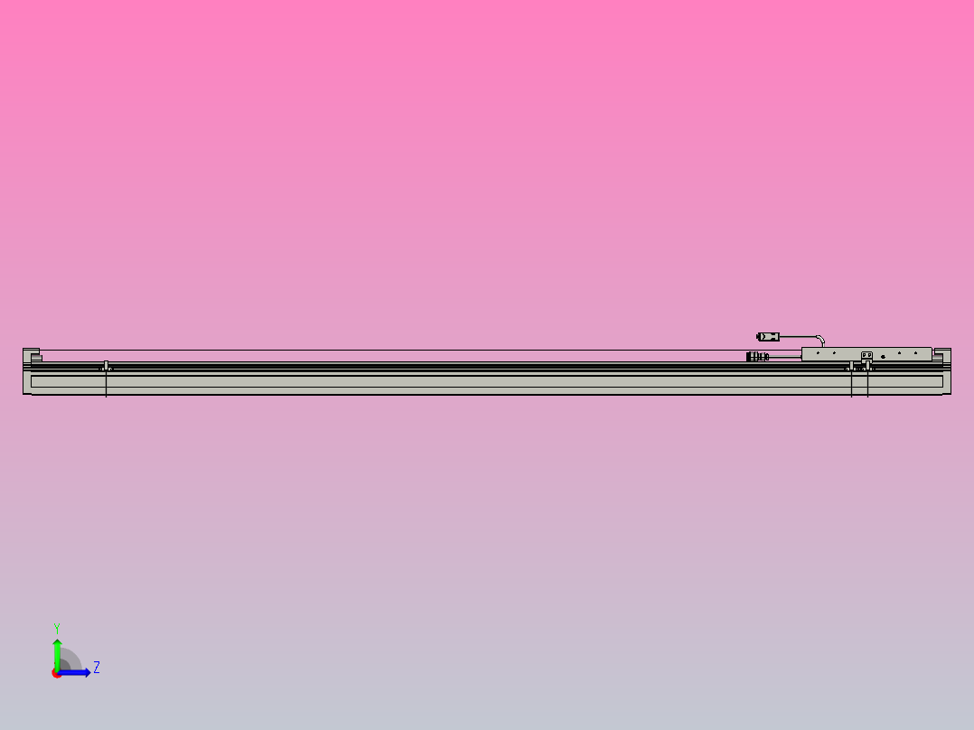 直驱直线电机轴TPA-LNP2-200-55C4-1-L1380-3-C-05-N3左视图