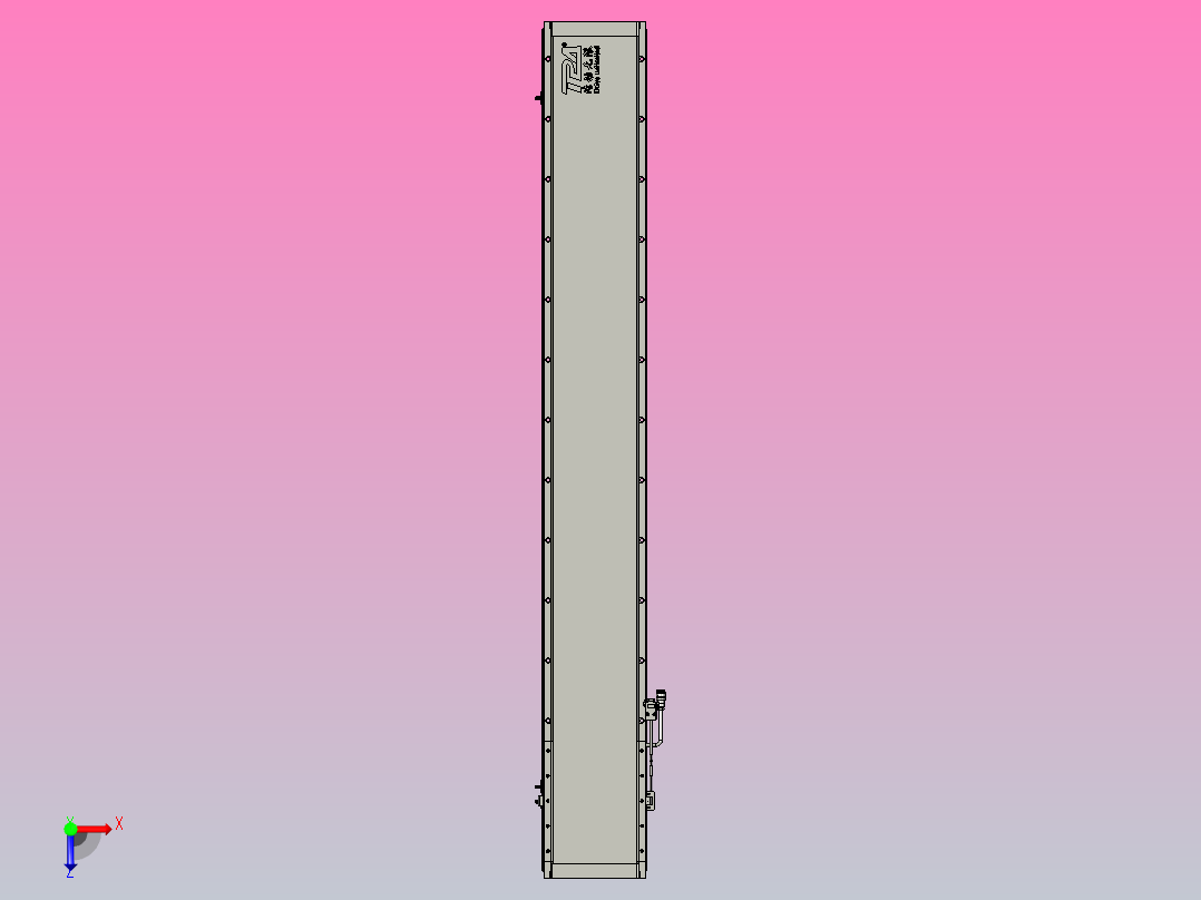 直驱直线电机轴TPA-LNP2-200-55C4-1-L1380-3-C-05-N3俯视图