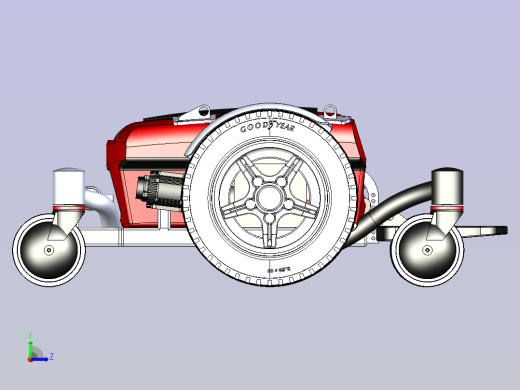 电动轮椅 代步车动力结构左视缩略图