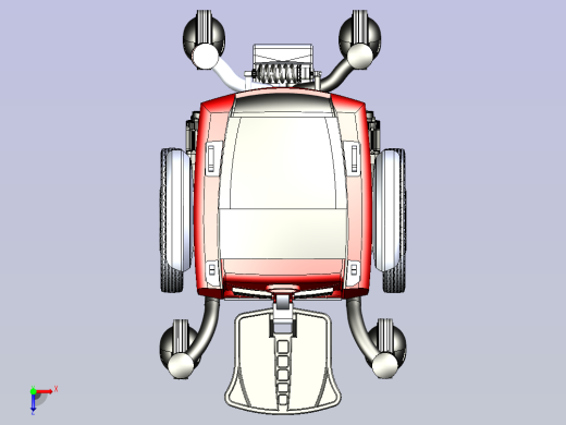 电动轮椅 代步车动力结构俯视缩略图