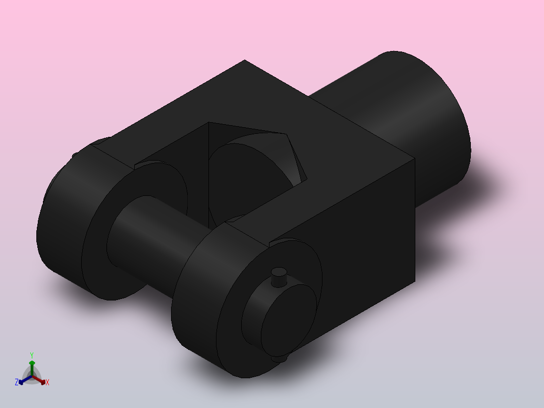 Y叉形带销接杆[100]气缸附件主视图