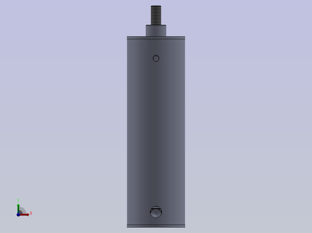 弹簧驱动气缸前视图