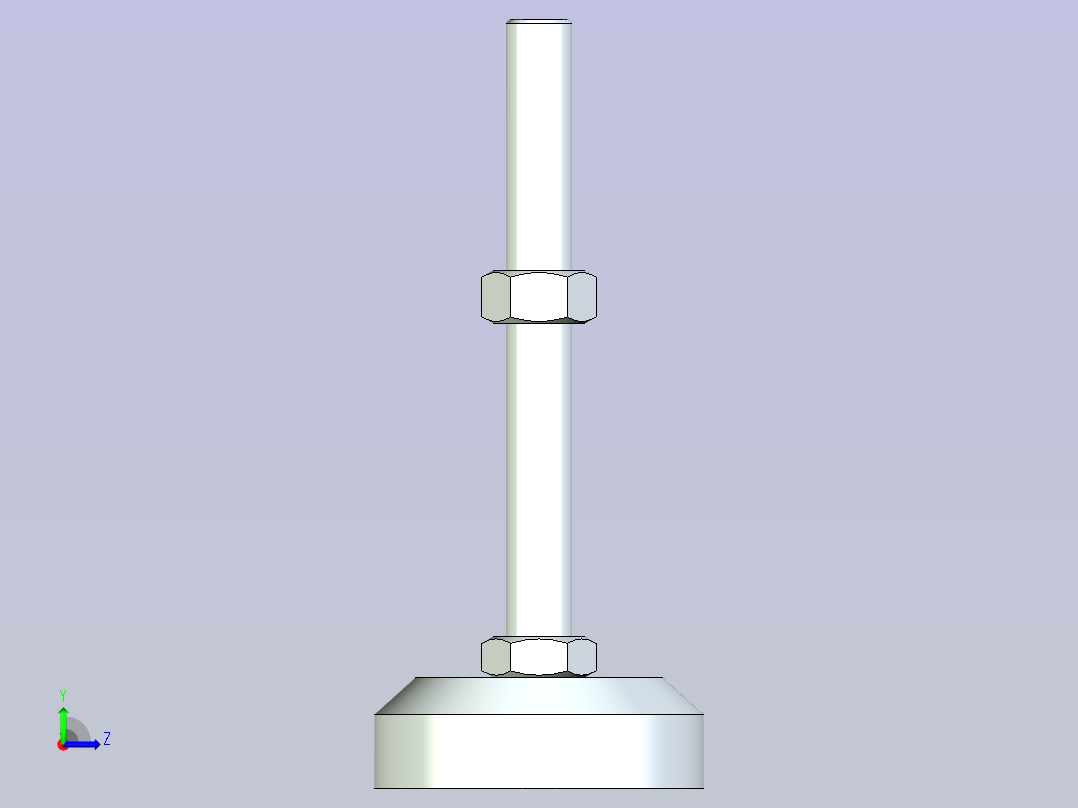 脚轮脚杯3D  WAL31-D80-M16-L150.x_t左视图