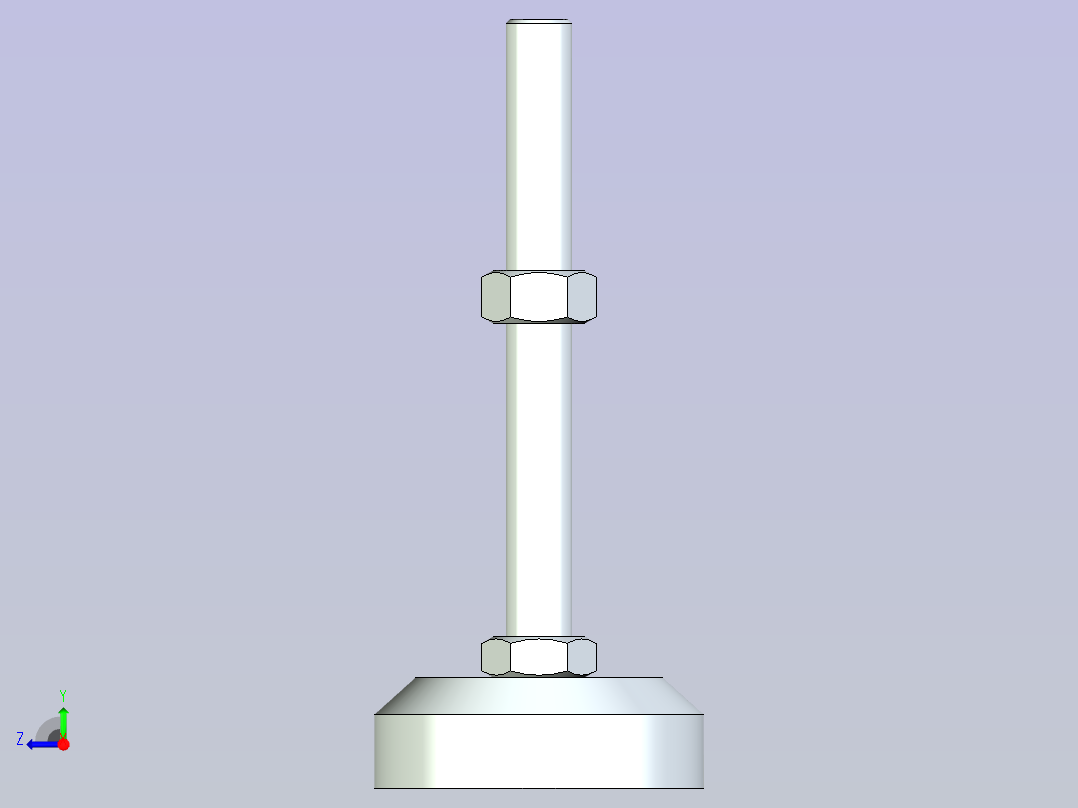 脚轮脚杯3D  WAL31-D80-M16-L150.x_t右视图
