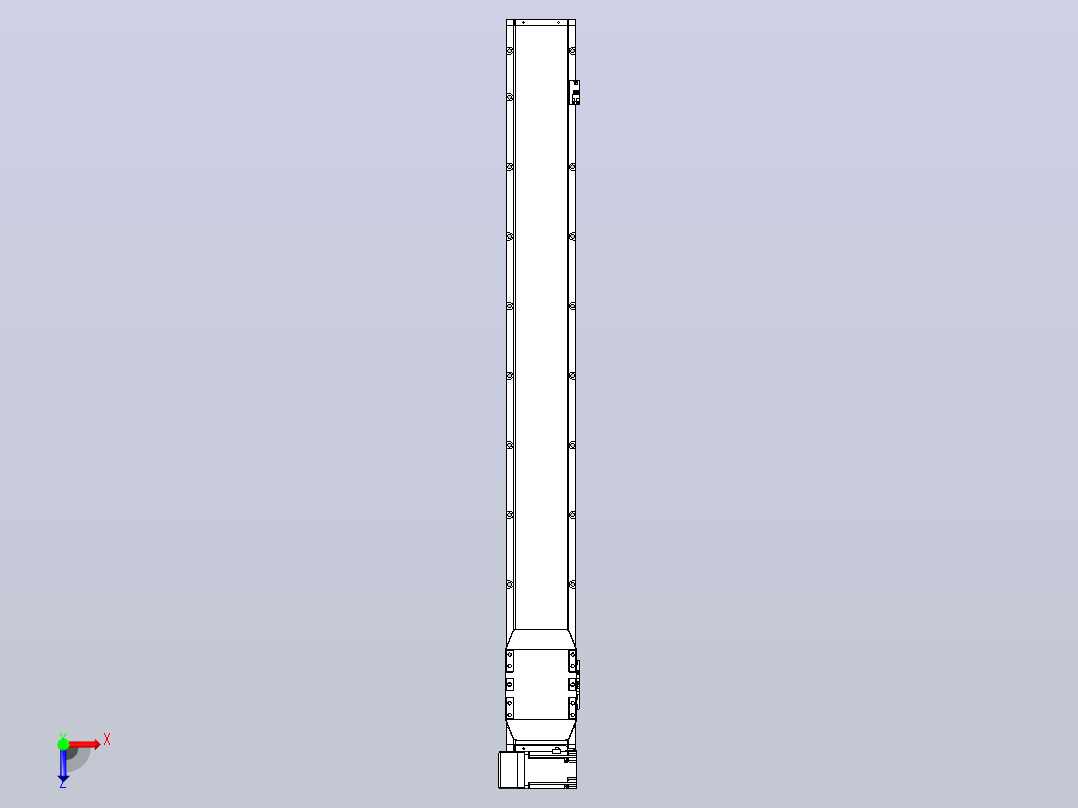 机器人皮带驱动直线轴TPA-GCB-150-P80-L1250-LU-M75-N3俯视图