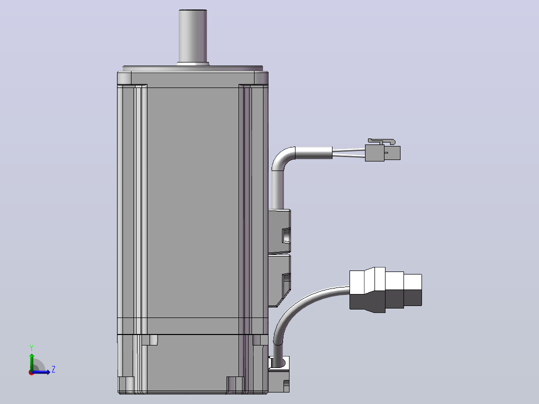 台达电机 ECMA-C10910SS（1000w增量型低惯量有刹车）左视图