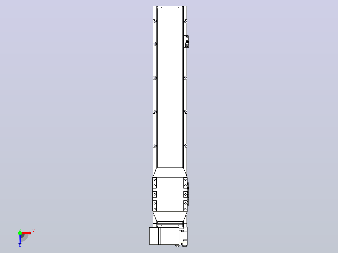 机器人皮带驱动直线轴TPA-GCB-150-P80-L650-LP-M75-N3俯视图