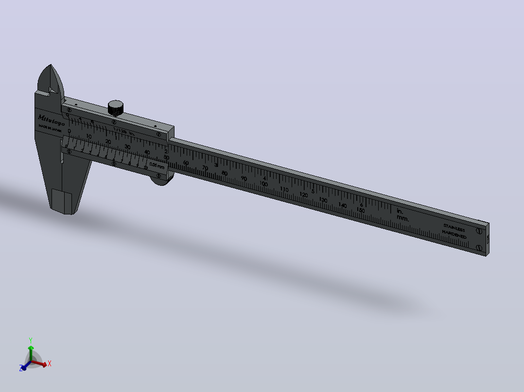 Solidworks制作游标卡尺主视图