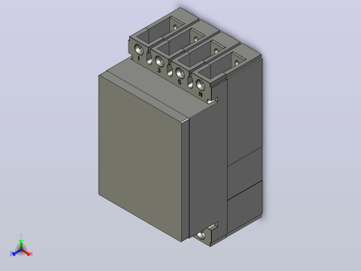 NJL2-250漏电保护器三维模型202010