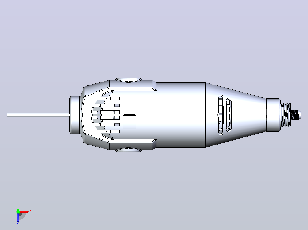 带注射模具盖的旋转工具俯视图