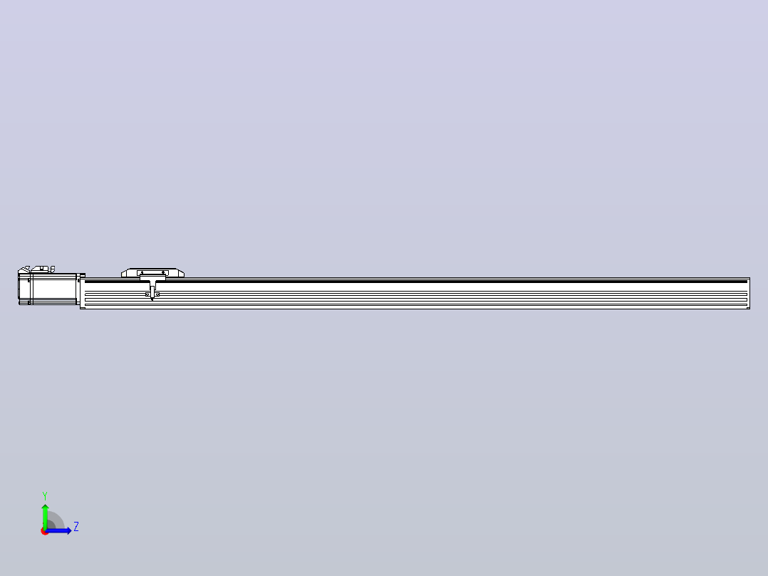 滚珠丝杠直线轴带导轨全封闭TPA-HCR-85D-1610C-L1050-M-C-P20-N3左视图