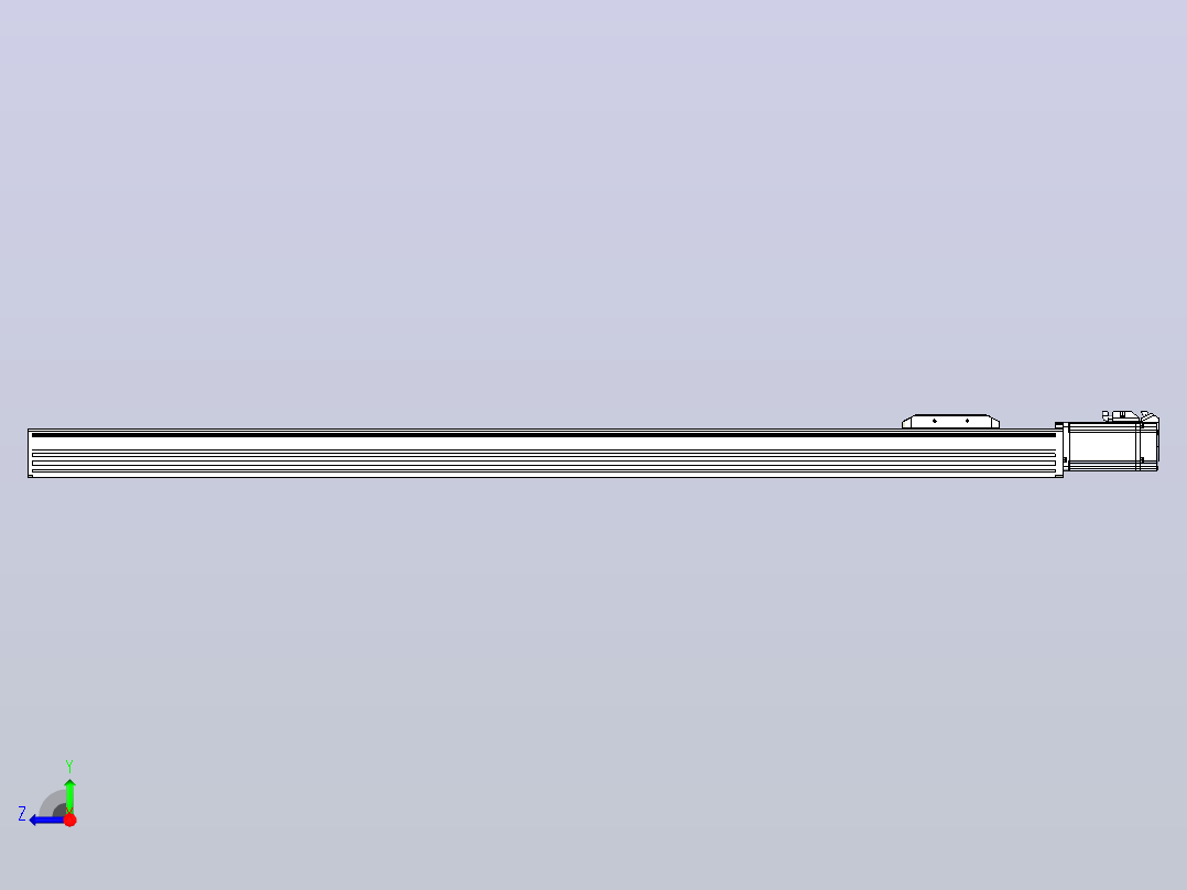 滚珠丝杠直线轴带导轨全封闭TPA-HCR-85D-1610C-L1050-M-C-P20-N3右视图