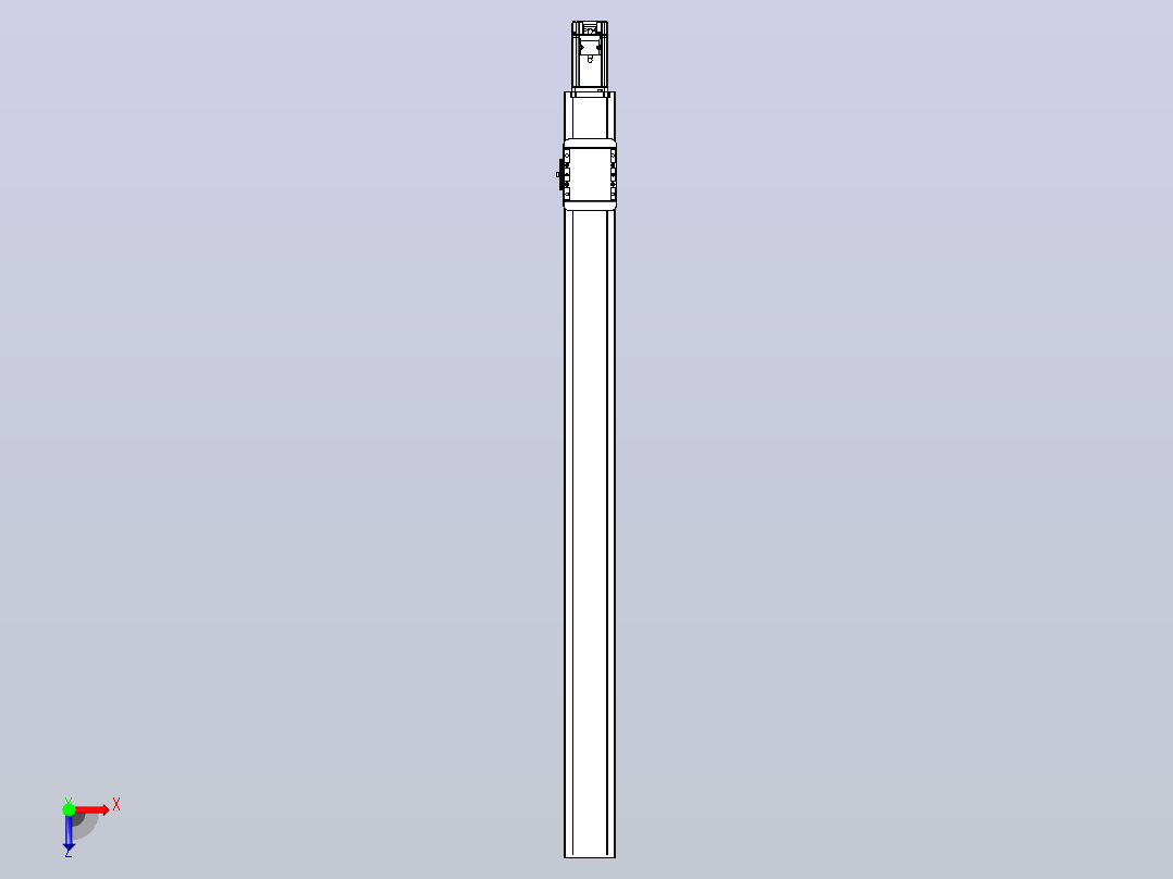 滚珠丝杠直线轴带导轨全封闭TPA-HCR-85D-1610C-L1050-M-C-P20-N3俯视图