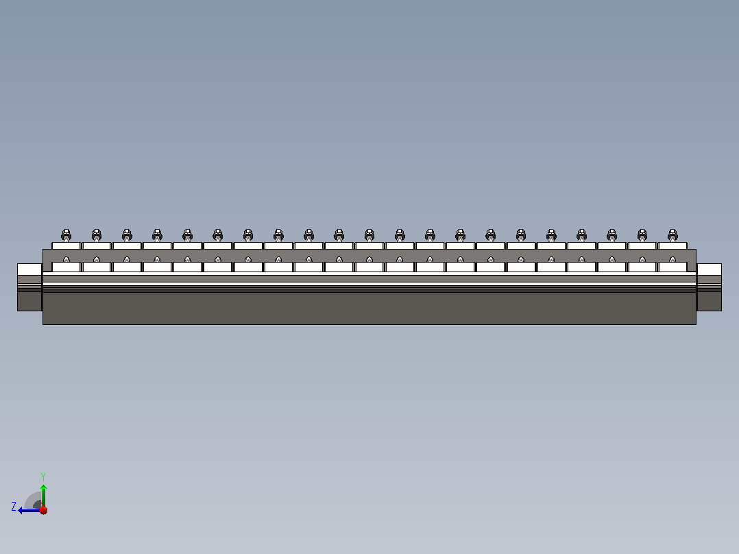 1000狭缝涂布模头 sw+cad+仿真右视图